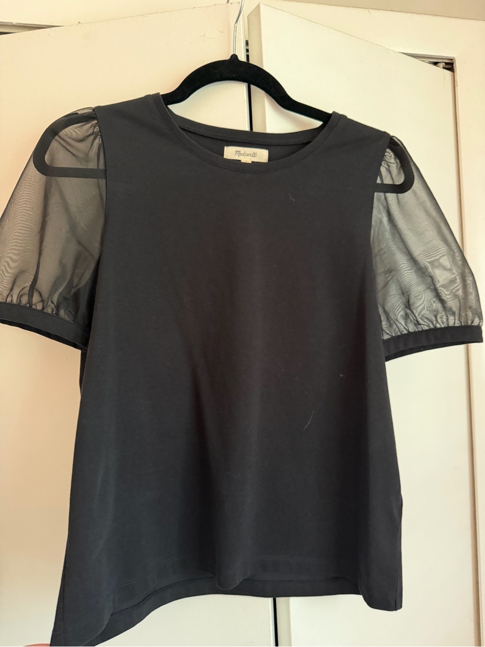 Madewell Black Puff-Sleeve Tee